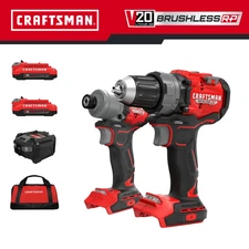 CRAFTSMAN CMCK2530C2 V20 RP 20-volt Max 2-Tool Brushless Power Tool Combo Kit