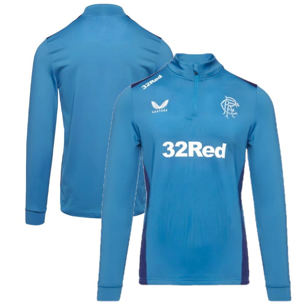 Castore Men's Rangers 1/4 Zip Top 2023 2024 Adults - Dwtr/Bdpths - L - Image 3