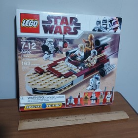 LEGO Star Wars 8092 Luke's Landspeeder 2010 Near Complete Set Stormtrooper Box