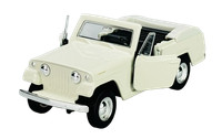 Welly Old Timer 1967 Jeep Jeepster Commando Roadster Weiss 1:34 Die Cast New Box