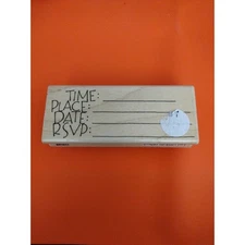 RSVP NR1011 4" Rubber Stamp wood mounted