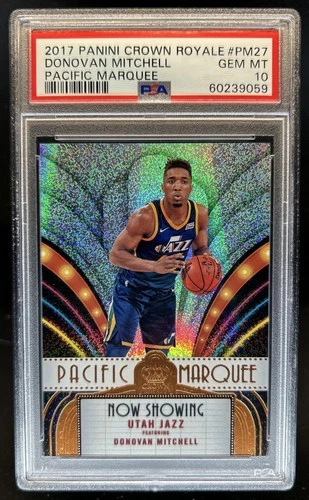 2017-18 Panini Crown Royale Donovan Mitchell Pacific Marquee RC #PM-27 PSA 10