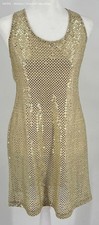 90s Frederick's Of Hollywood Women's Gold Dress - Size M