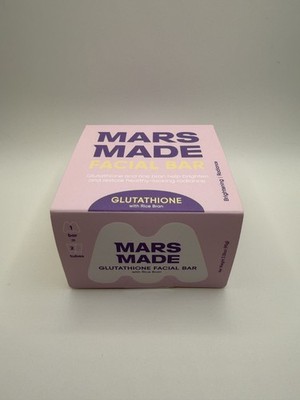 Mars Made Glutathione Facial Bar With Rice Bran Brightening Radiance Soap 95g