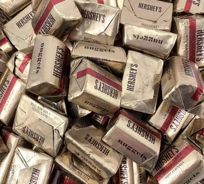 HERSHEY'S NUGGETS DARK CHOCOLATE ALMOND, IN POUNDS BAG BULK (PICK YOUR CRAVING)!