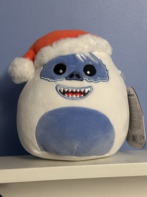 New! 8'' Bumble the Abominable Snow Monster Yeti Squishmallow Plush Santa Hat