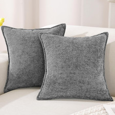 Chenille Federe Cuscini Divano 45X45 2 Pezzi, Morbido Resistenti Federa Cuscino,