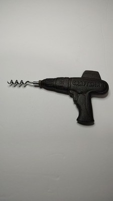 Craftsman Cast Iron Hand Drill Corkscrew Wine Bottle Opener Bar Novelty