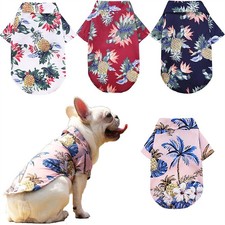 T-shirt hawaiana cane gatto cane estate spiaggia maglietta gilet per bulldog francese