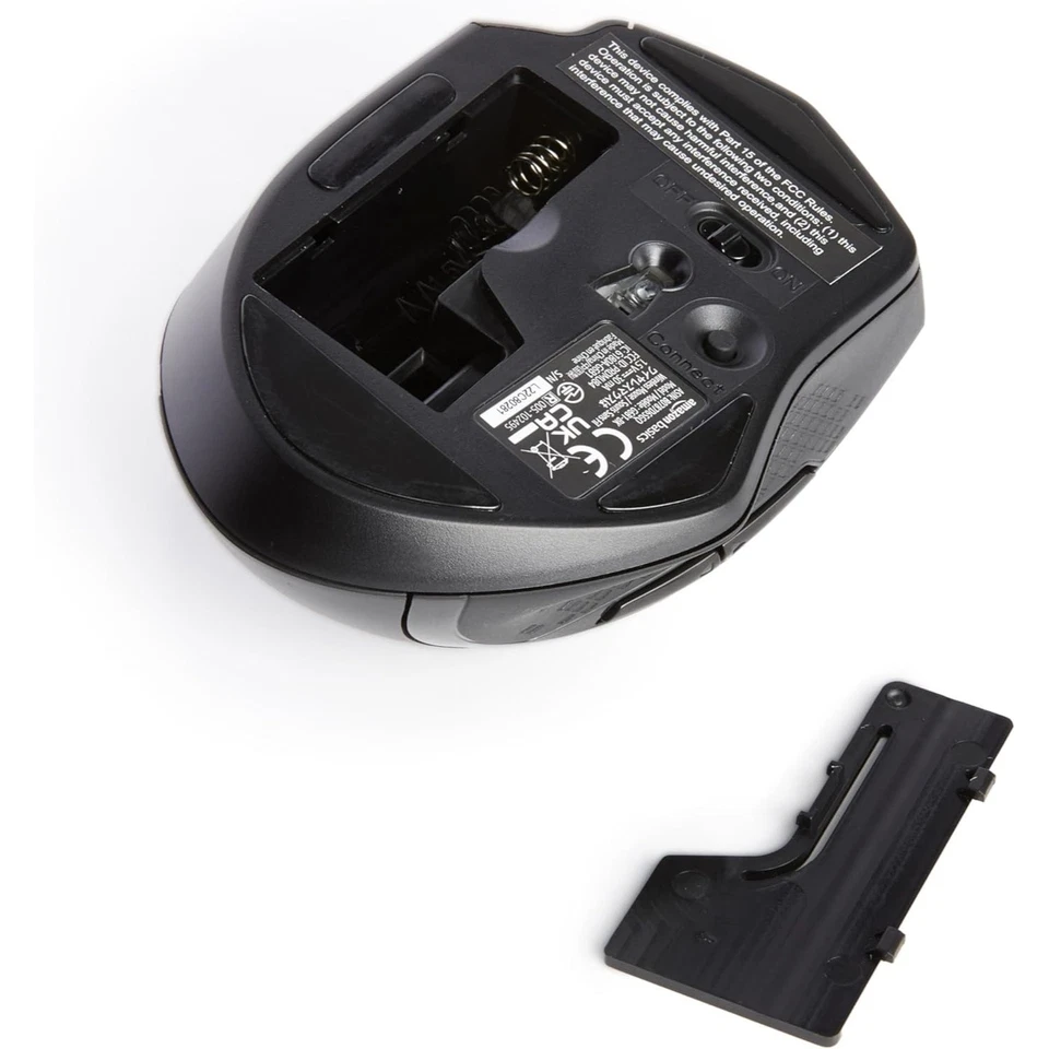 Amazon Basics Wireless Mouse Ergonomic 2.4GHz Optical DPI Adjustable Black - Image 4 of 4