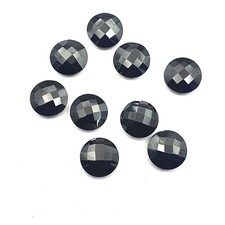 Natural Black Spinel Round Cut Loose Gemstone lot 9 Pcs 12 MM 51 CT