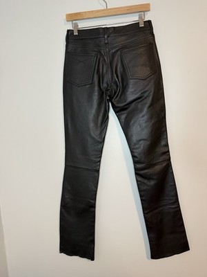 First Classics Unisex Black Leather Pants Zip Solid Size 2