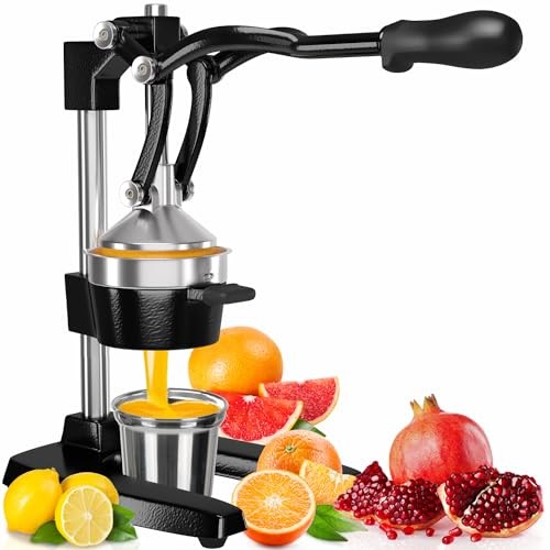 Eurolux Cast Iron Citrus Juicer | Extra-Large Commercial Grade Manual Hand Press