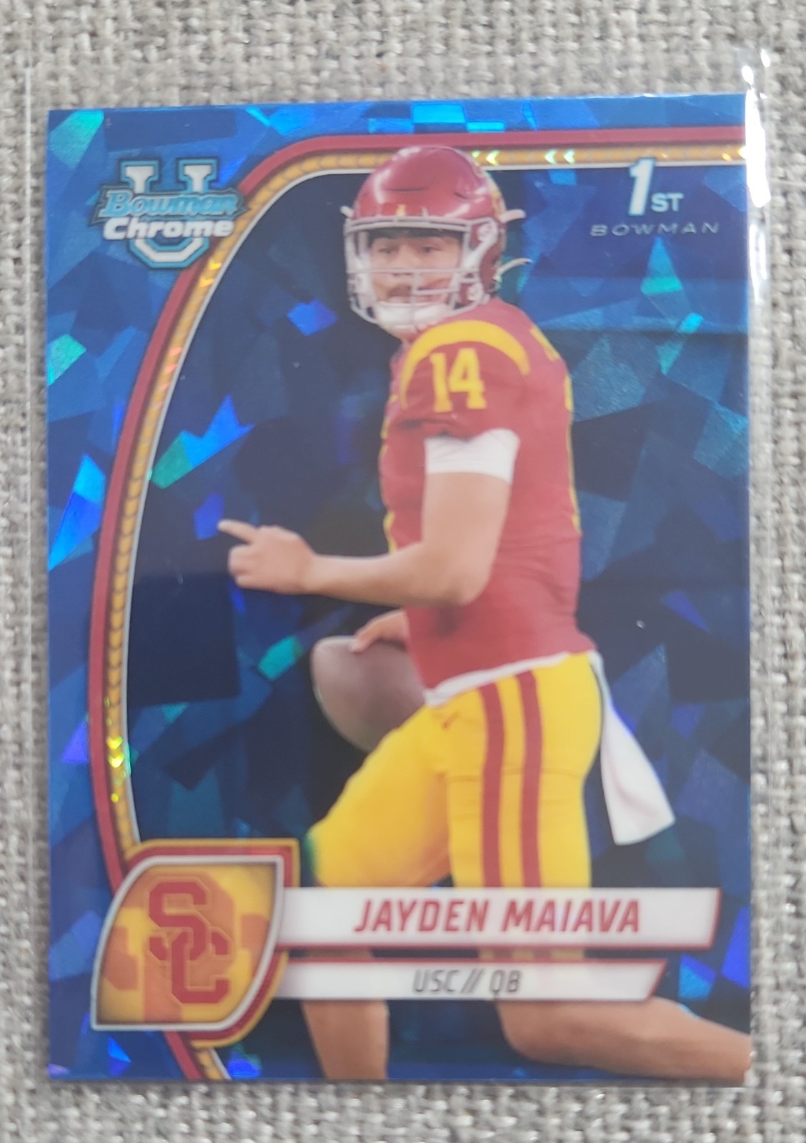 2024 Bowman University Chrome Sapphire Edition - Jayden Maiava #195 (RC)