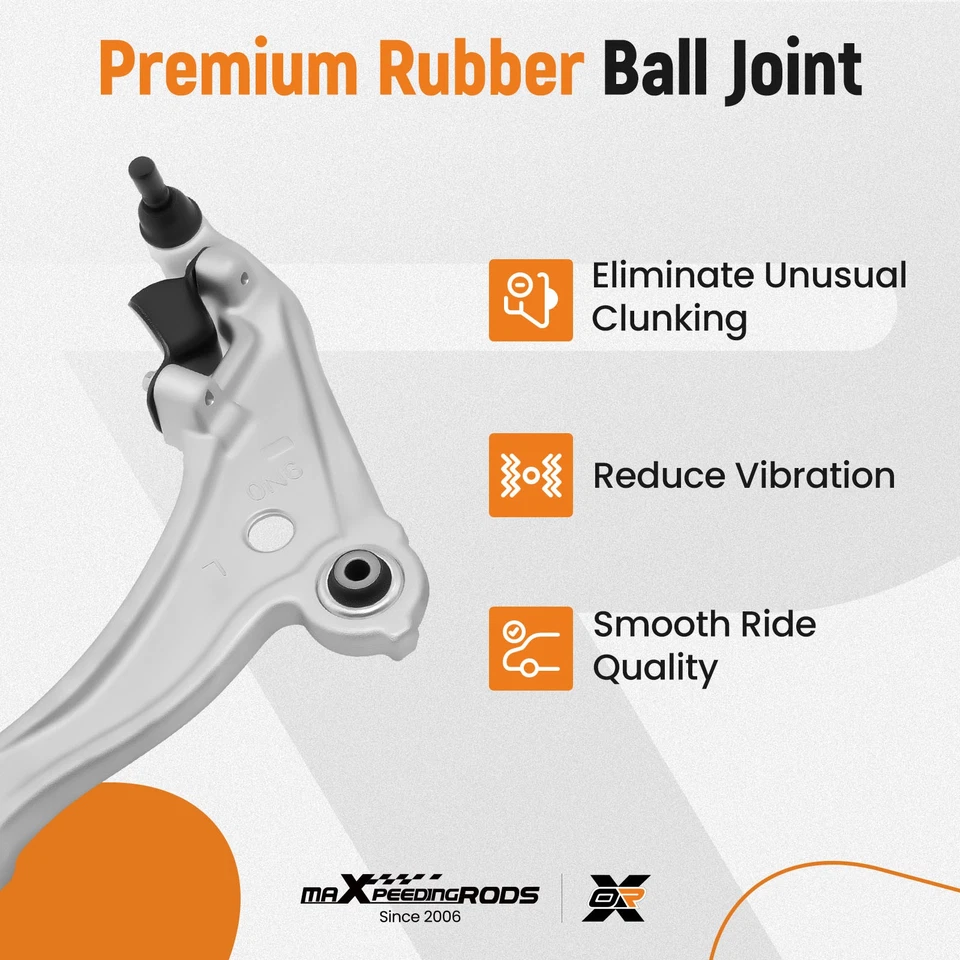 Front Lower Control Arms w/ Ball Joints Left & Right for Nissan Maxima 2009-2014 - Image 4 of 4