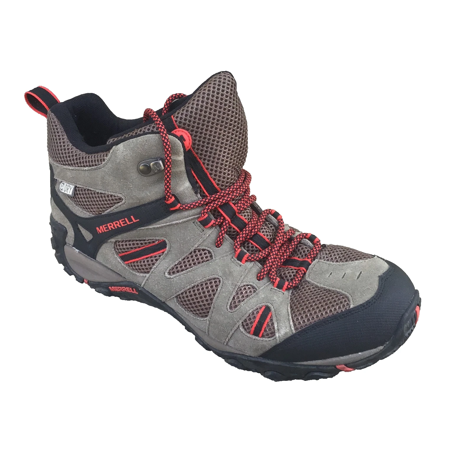 Merrell Deverta 2 Mid Waterproof Hiking Boots Men Size 12 Brown Red J375799C