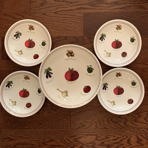 Set Ingredienti Ciotole Pasta Primavera Certificate International Corp 1-13” e 4-9”
