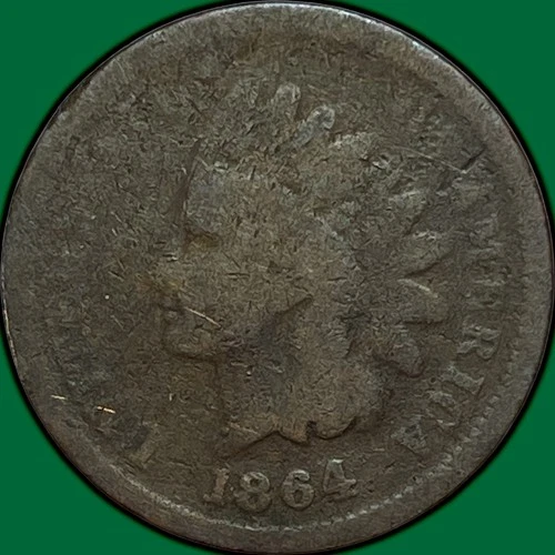 1864-L Indian Head Cent Almost Good AG Coin #33493