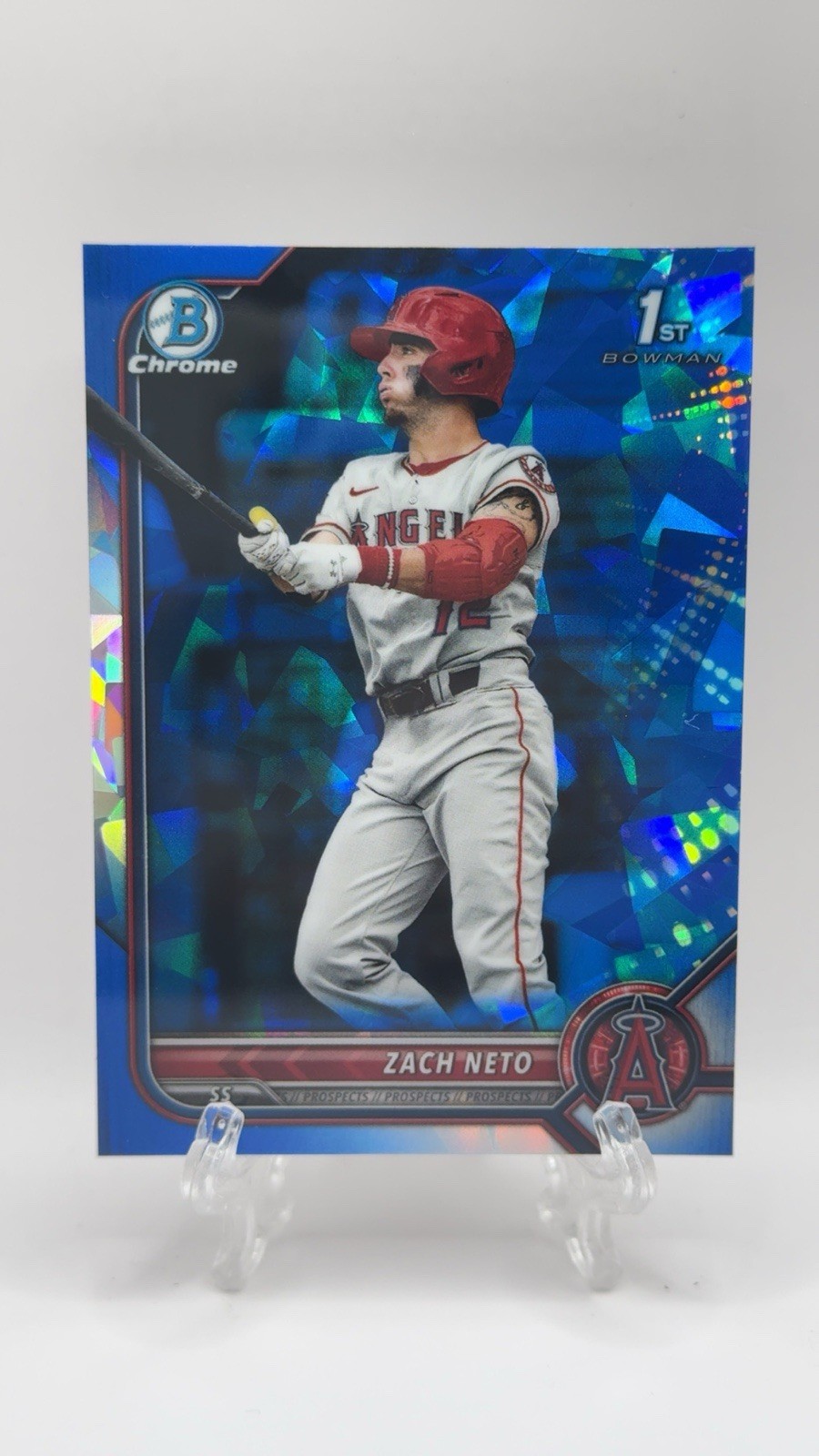 2022 Bowman Chrome Draft Sapphire Edition Zach Neto #BDC-18 Rookie Angels RC