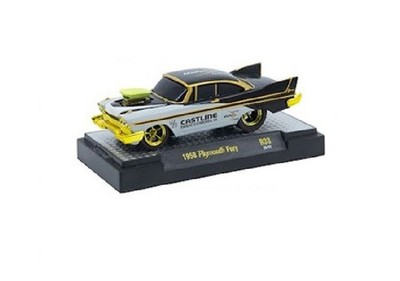 chase M2 Machines 1/64 1958 Plymouth Fury in Black &White ''Castline'' R33-26-01