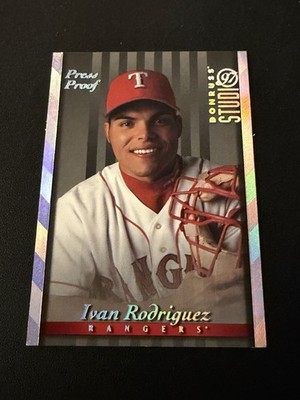 1997 Donruss Studio Silver Press Proof /1500 Ivan Rodriguez #108 HOF