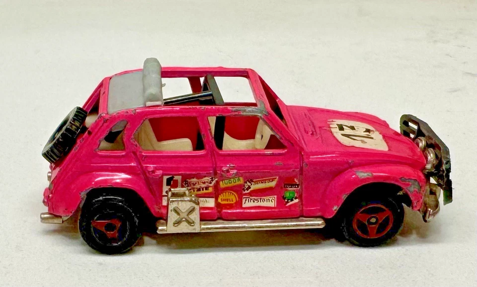 Rare Vintage Majorette Citroen Dyane Maharadjah Rally 1:64 - 237 Pink #13 - Image 3 of 4