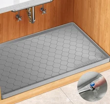 Winisok Silicone Under Sink Mat 37 x 22, kitchen Essentials and Gadgets, Shel...