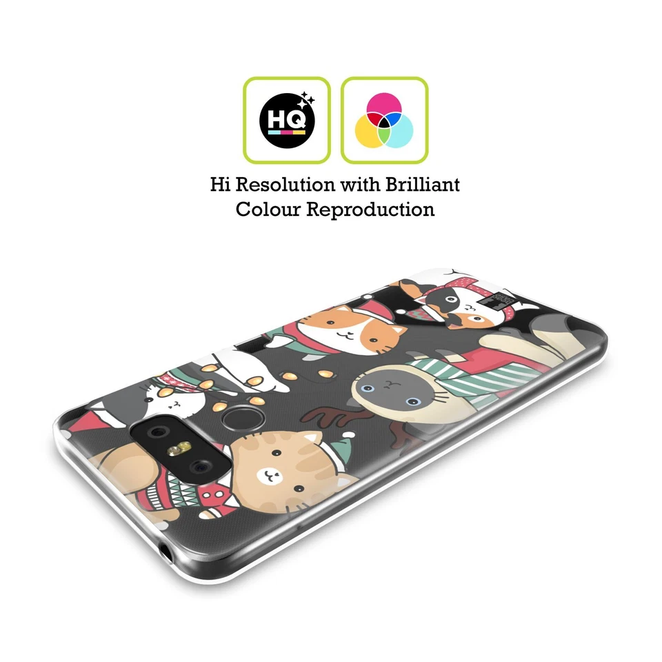 FUNDA DE GEL SUAVE HEAD CASE DESIGNS NAVIDAD MASCOTAS PARA TELÉFONOS LG 1 Foto 2 de 4