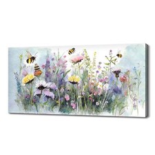Wildflowers Art Print | Meadow Flowers Canvas Picture | Watercolour Botanical