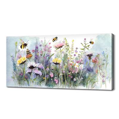 Wildblumen Kunstdruck | Wiesenblumen Leinwandbild | Aquarell Botanik