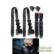 2Pcs Universal 3 Point Retractable Seat Belts For Jeep CJ YJ Wrangler 1982-1995