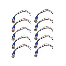 10 pcs Red 16mm 12V LED ON OFF Push Button Power Switch Latching