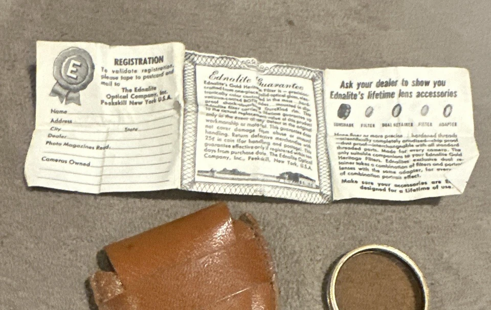 Ednalite Series 5 V Chrome C # 85-C Warming Filter *Drop-In w/Leather Case *NEW - Image 4 of 4