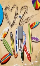 Light Switch Plate & Outlet Covers LOVE 2 SURF BOARDS IN BEACH SAND