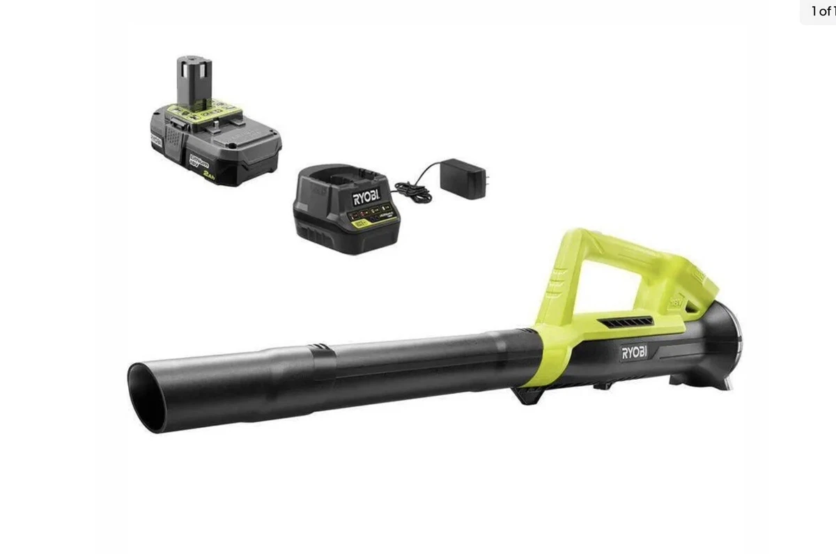Ryobi 18V Cordless Leaf Blower Sweeper 200 CFM with Battery 2.0 Ah