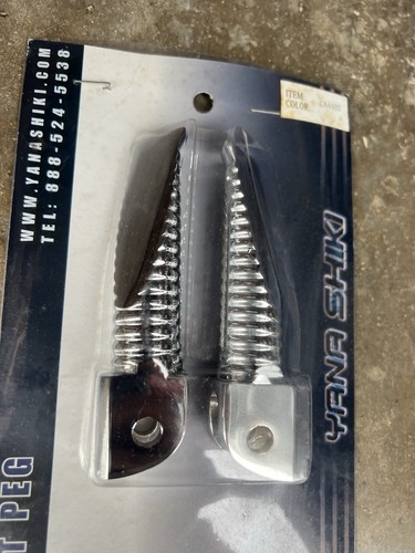 Front Foot Pegs Chrome Aluminium Kawasaki ZX-10R 11 And Up - Picture 5 of 5
