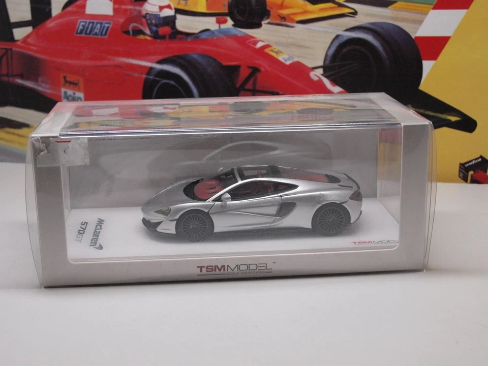 TSM MODELS - 2016 McLAREN 570 GT - SILVER - 1/43 SCALE MODEL CAR TSM430255 - Image 2 of 4