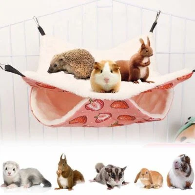 MARKENLOS Cage Accessories Plush Rat Bed Hanging Hammock Hamster House Guinea Pig Hideout*