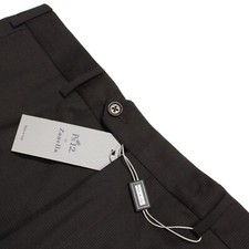 Zanella NWT Dress Pants Size 35 US In Brown Small Pattern 100 Wool