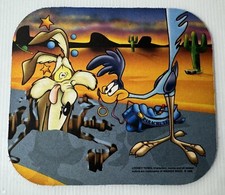 Vintage 1995 Looney Tunes Wile E Coyote Road Runner Mouse Pad