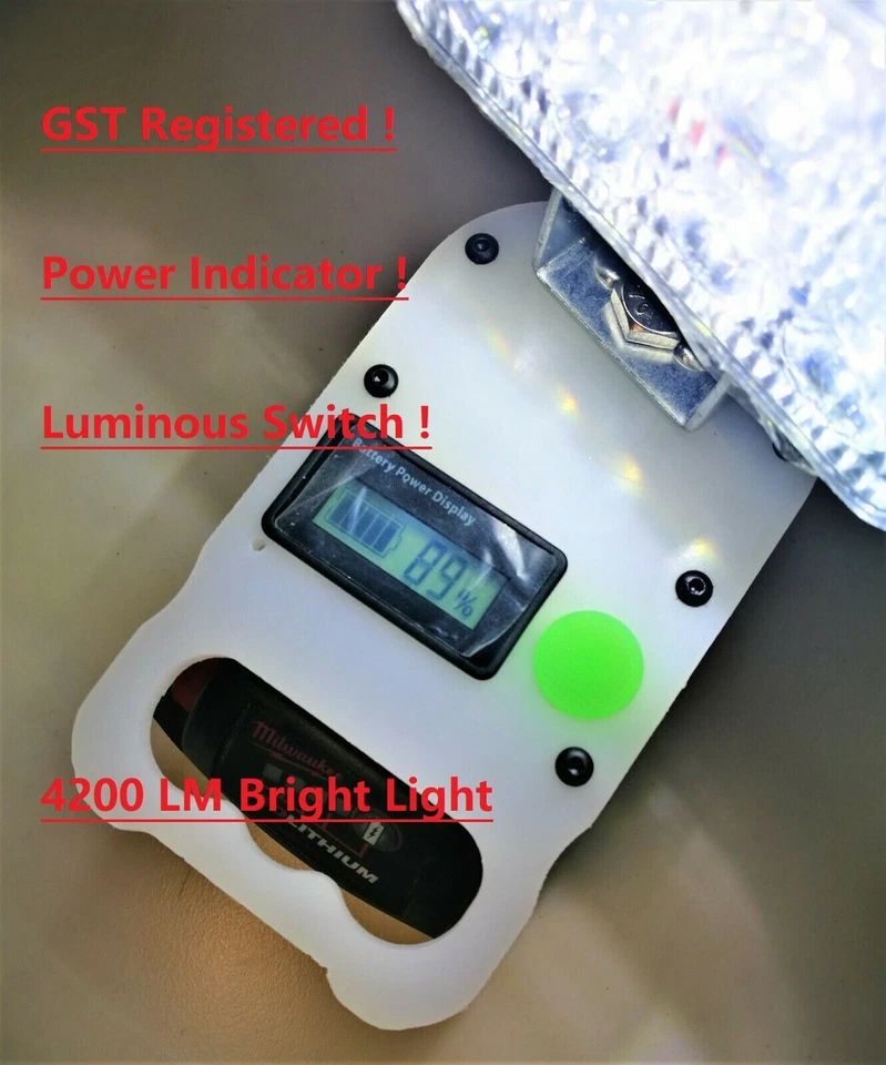 For DeWalt Light Work Light Flood Light Torch for DeWalt 18v battery 20V LED - Image 2 of 4