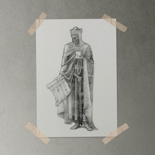 Robert the Bruce Edward Burne Jones (1888) Vintage Illustration 15x22" Kunstdruck - Bild 3 von 3