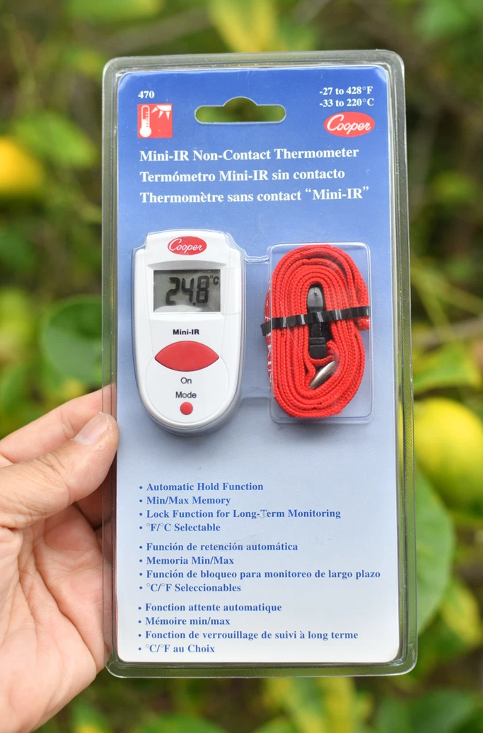 Cooper Atkins Mini-IR Non Contact Thermometer 470-0-8 Digital Neck Lanyard