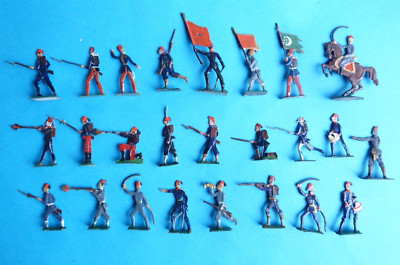 25 Soldats Turcs Ottomans En étain Plat – Zinnfiguren – 30mm – Peints D'atelier