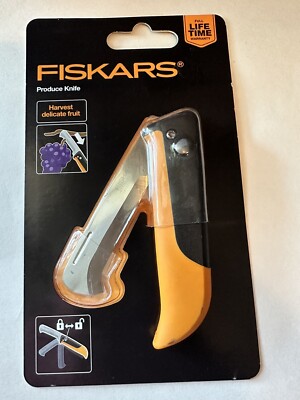 FISKARS Folding Produce Harvesting Knife 3  Stainless Steel Blade