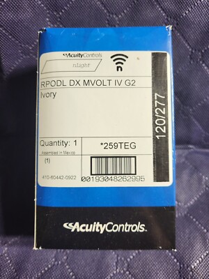 Acuity controls Nlight RPODL DX MVOLT IV (IVORY) G2 NIB! (*259TEG)