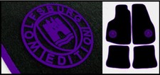 Wolfsburg Edition WOB Violett Fußmatten für VW Golf 1 Bj.74-83 VELOUR 203