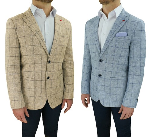 Giacca uomo Sartoriale estiva in lino blazer elegante casual cerimonia |  eBay
