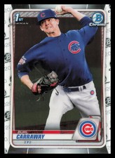 2020 Bowman Chrome Draft #BD-25 Burl Carraway Chicago Cubs