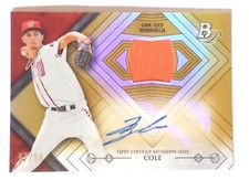 2014 Bowman Platinum A.J. Cole Rookie Auto Patch /50 Gold Parallel #AR-AC 